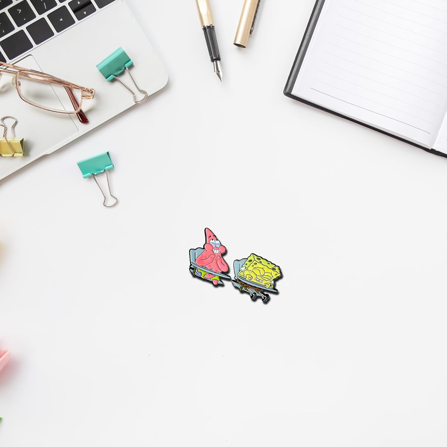 SpongeBob and Patrick Laughing Enamel Pin Set