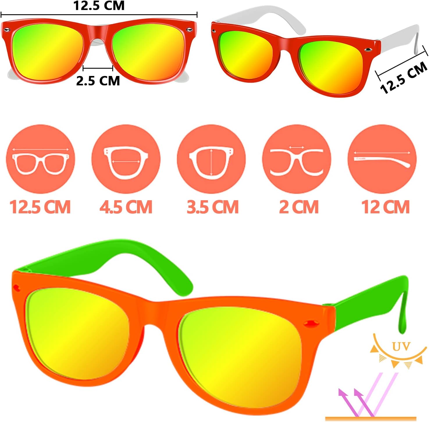 24 Pack Kids Sunglasses with UV400 Protection