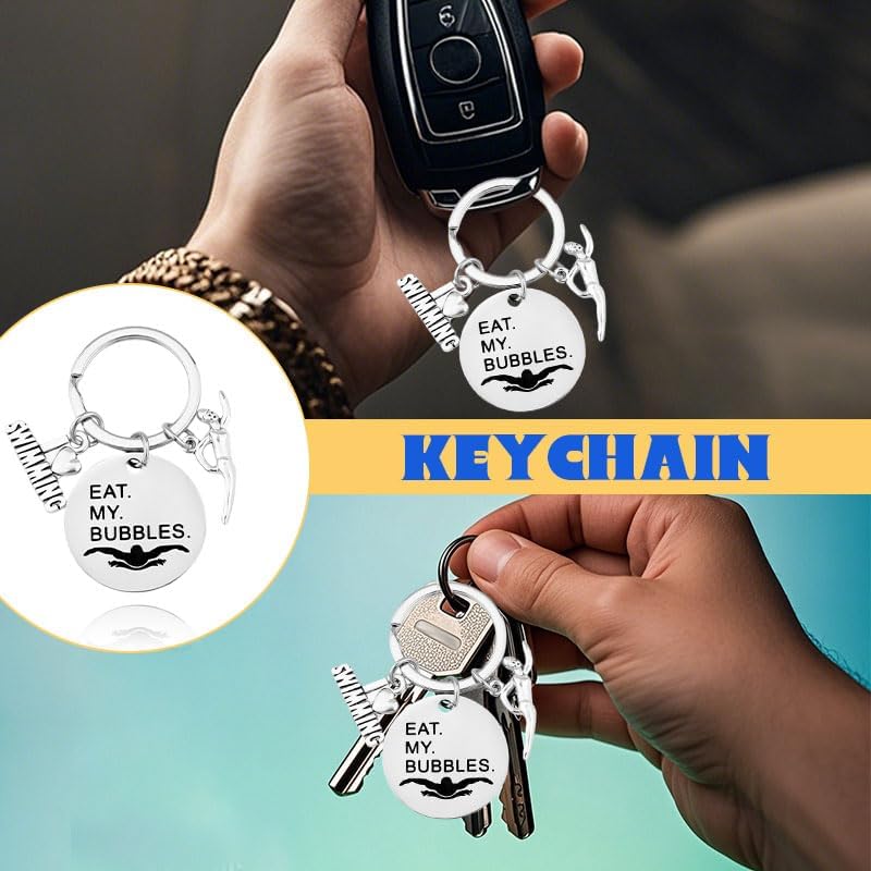 Funny Swimming Keychain for Men and Women