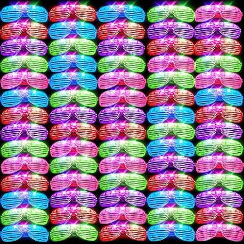 HONLYNE 105 PCS LED Glasses Neon Party