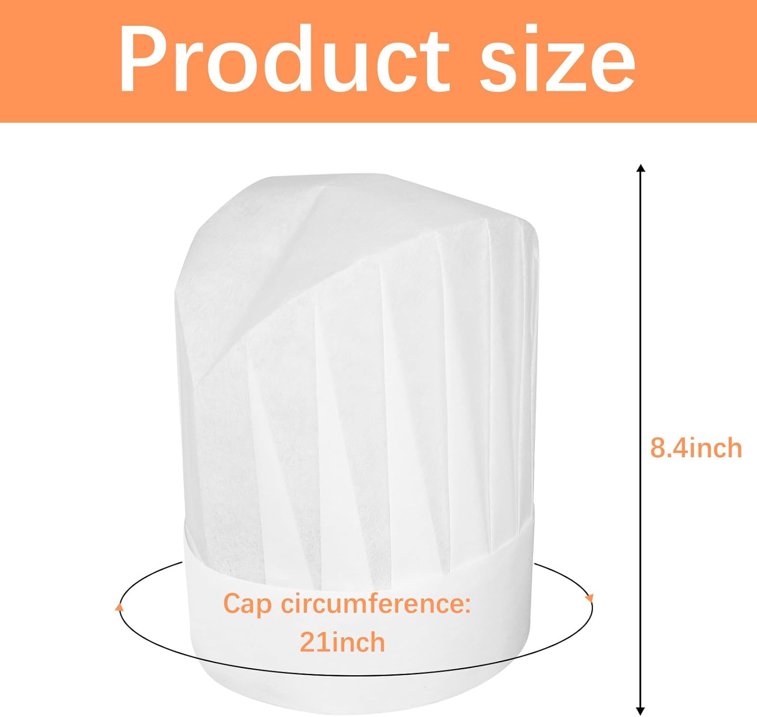 12 Pack White Disposable Chef Hats for Kids