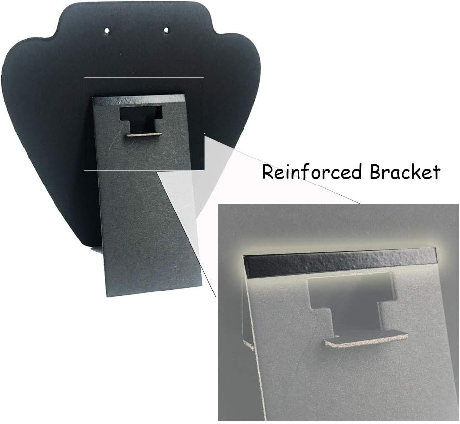 7TH VELVET 12 PCS White Velvet Jewelry Display Stand