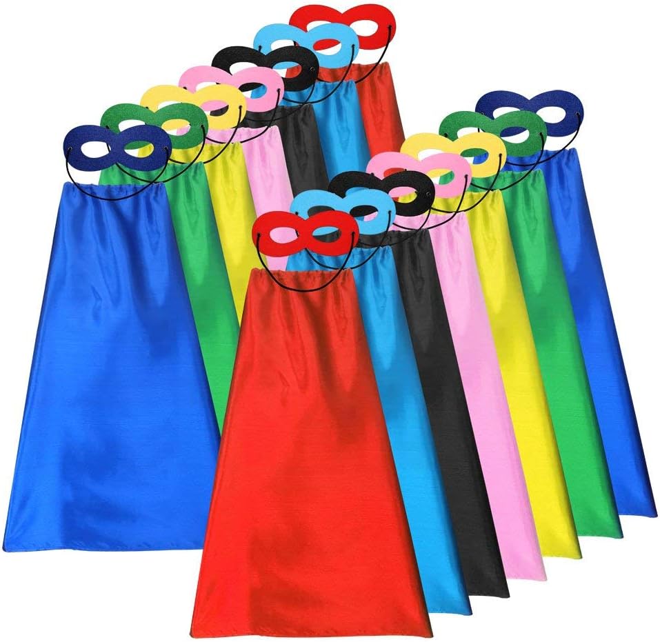 ADJOY Superhero Capes and Masks for Kids - 14 Sets