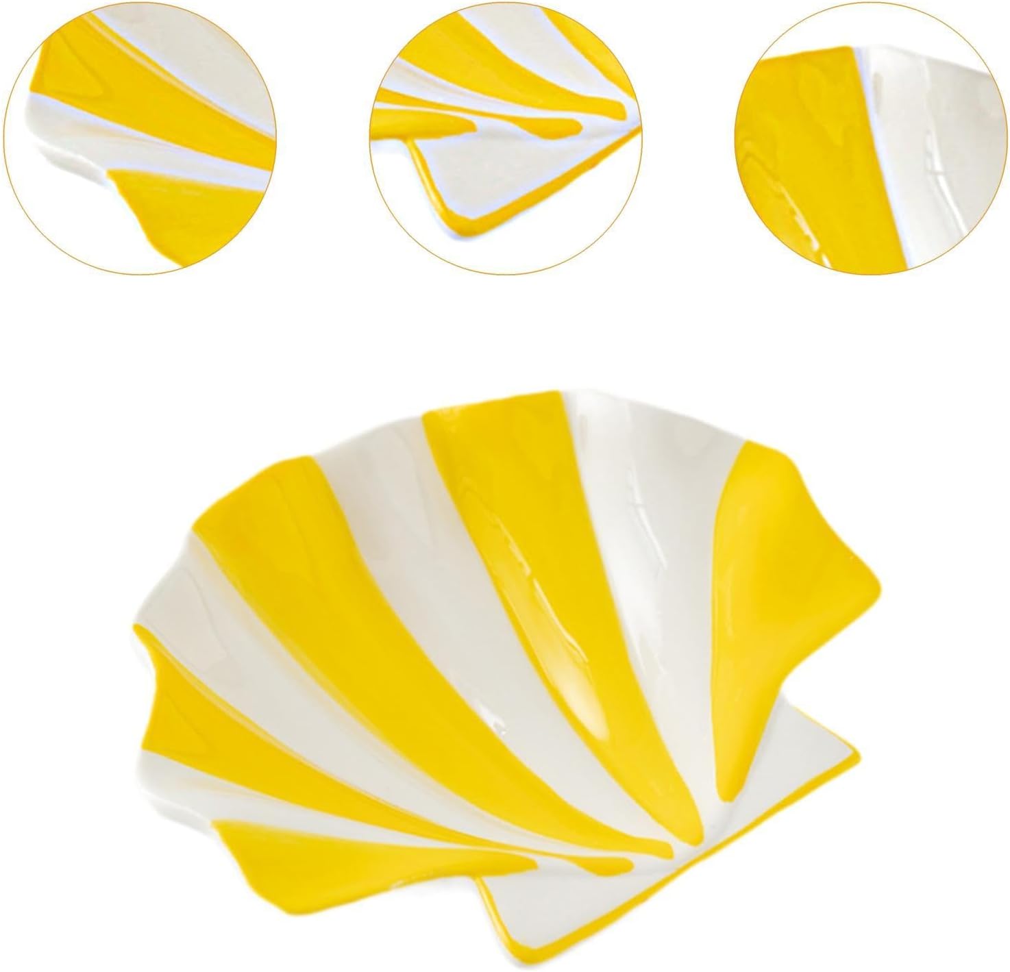 Ceramic Shell Shaped Snack Plate Jewelry Tray for Women
