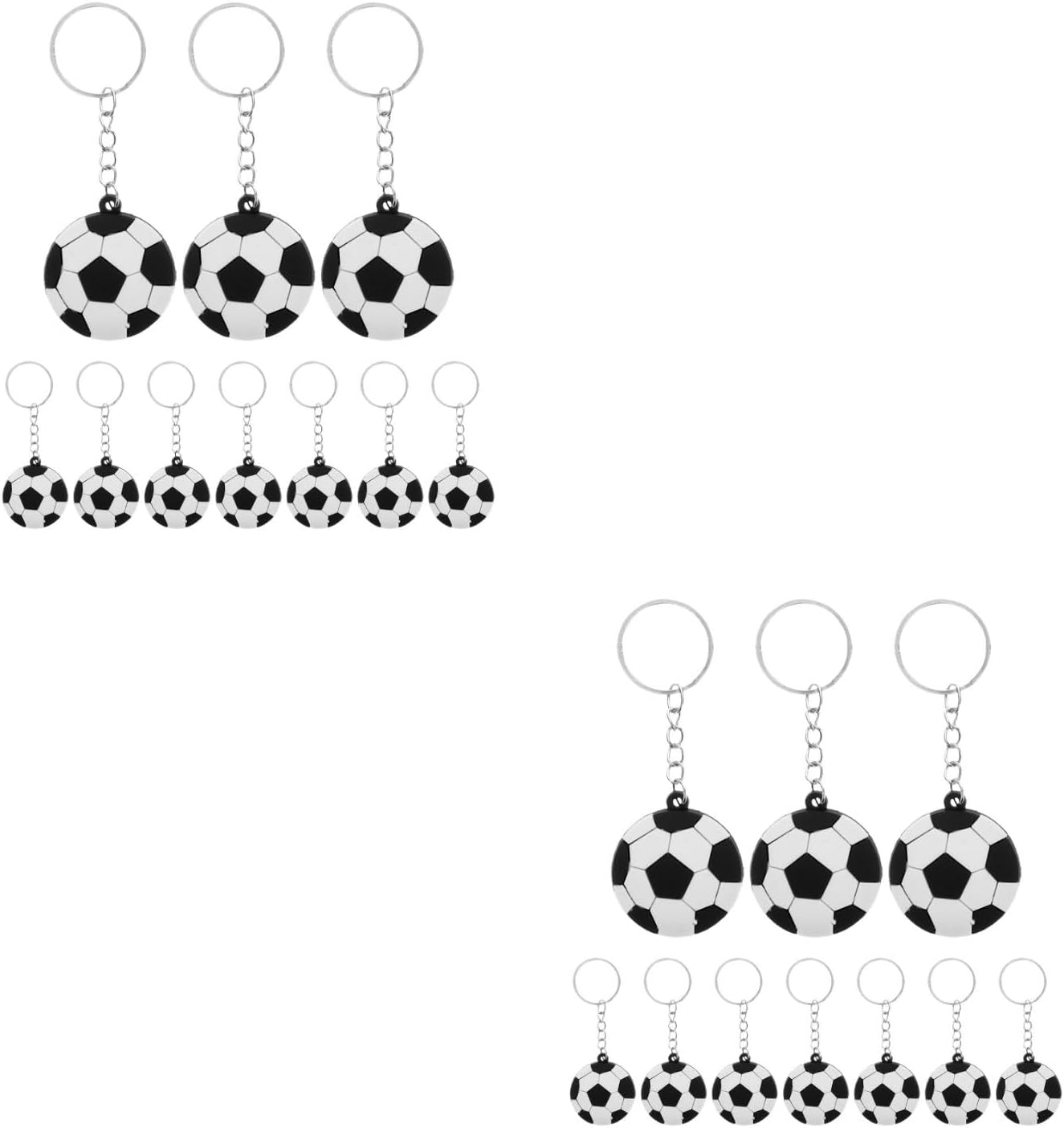 LUOZZY 60 Pcs Funny Soccer Keychains for Boys