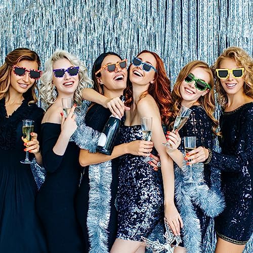 KIMOBER 12 Pack Pixel Sunglasses 6 Colors