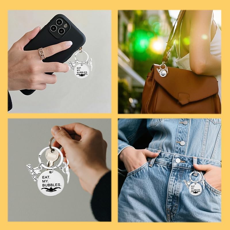 Funny Swimming Keychain for Men and Women