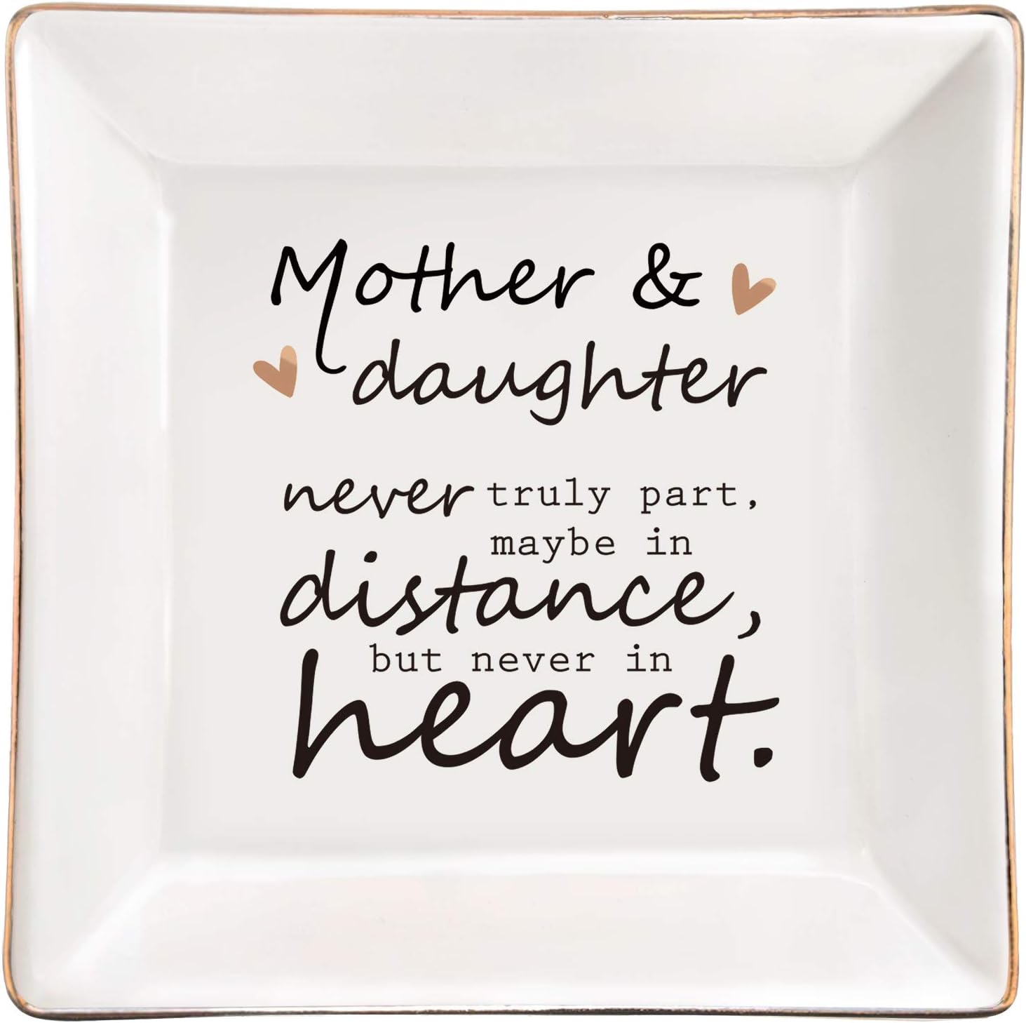 ELEGANTPARK Ceramic Jewelry Dish for Mother and Daughter