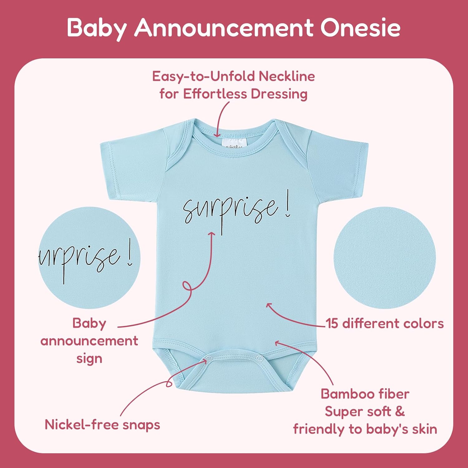 Surprise Baby Announcement Onesie for Grandparents