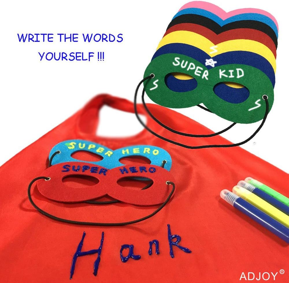 ADJOY Superhero Capes and Masks for Kids - 14 Sets