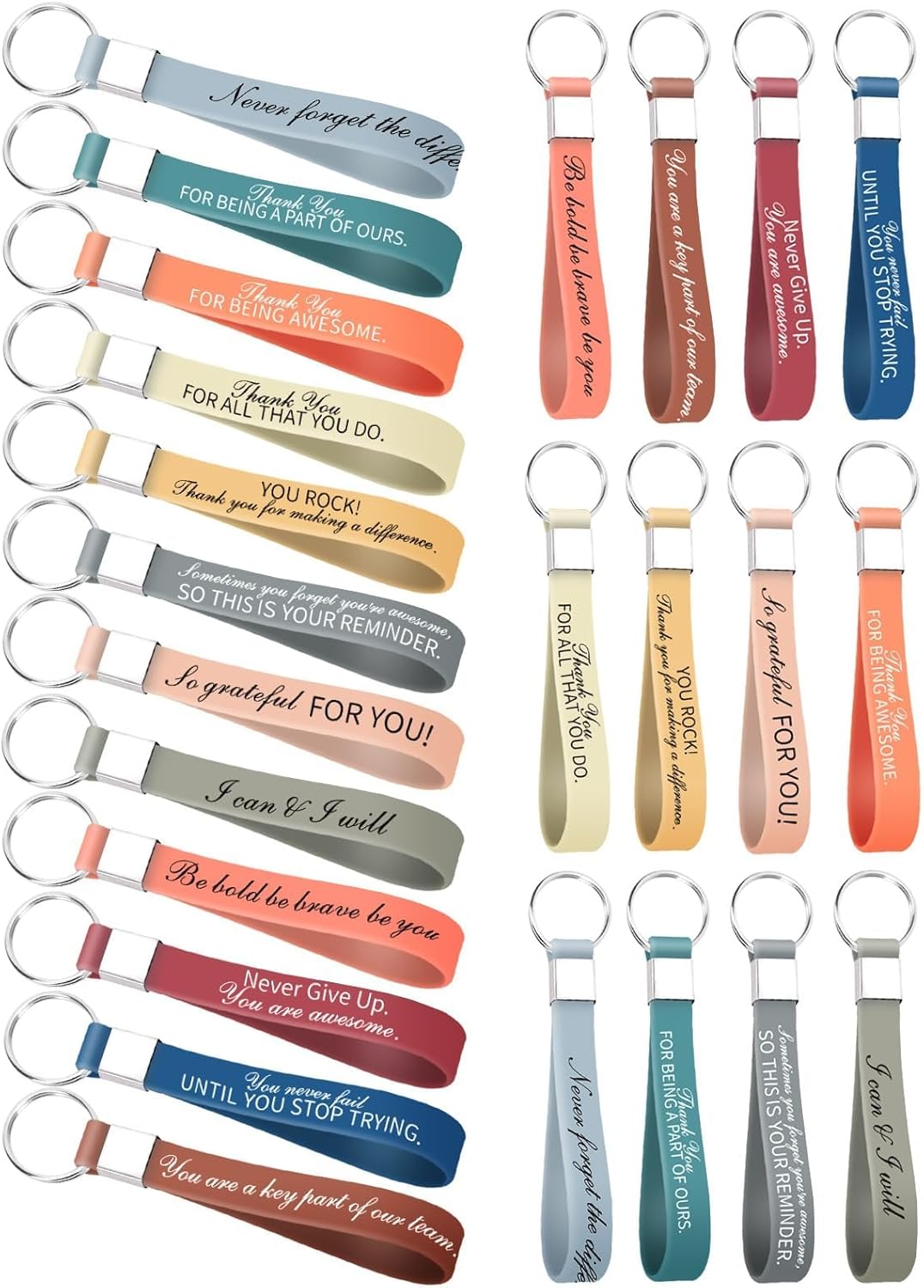 36Pcs Inspirational Quote Keychains Bulk Gifts