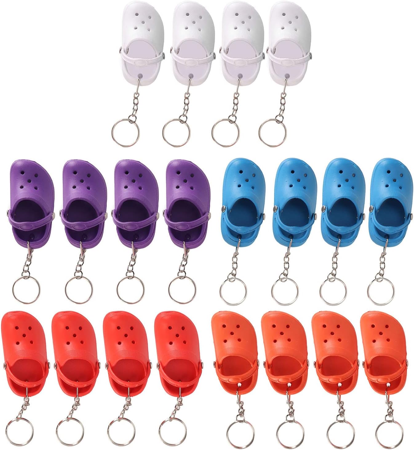 HEEPDD 20Pcs Mini Silicone Slipper Keychains