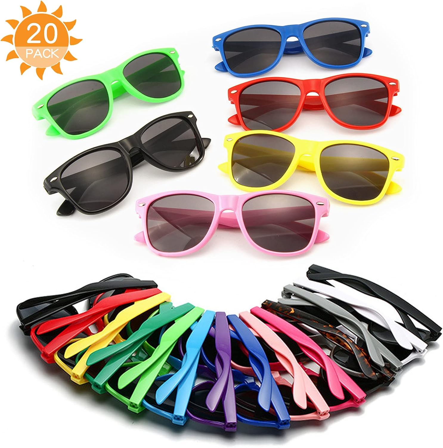 YQVIE 50 Pack Retro Style Sunglasses for Adults