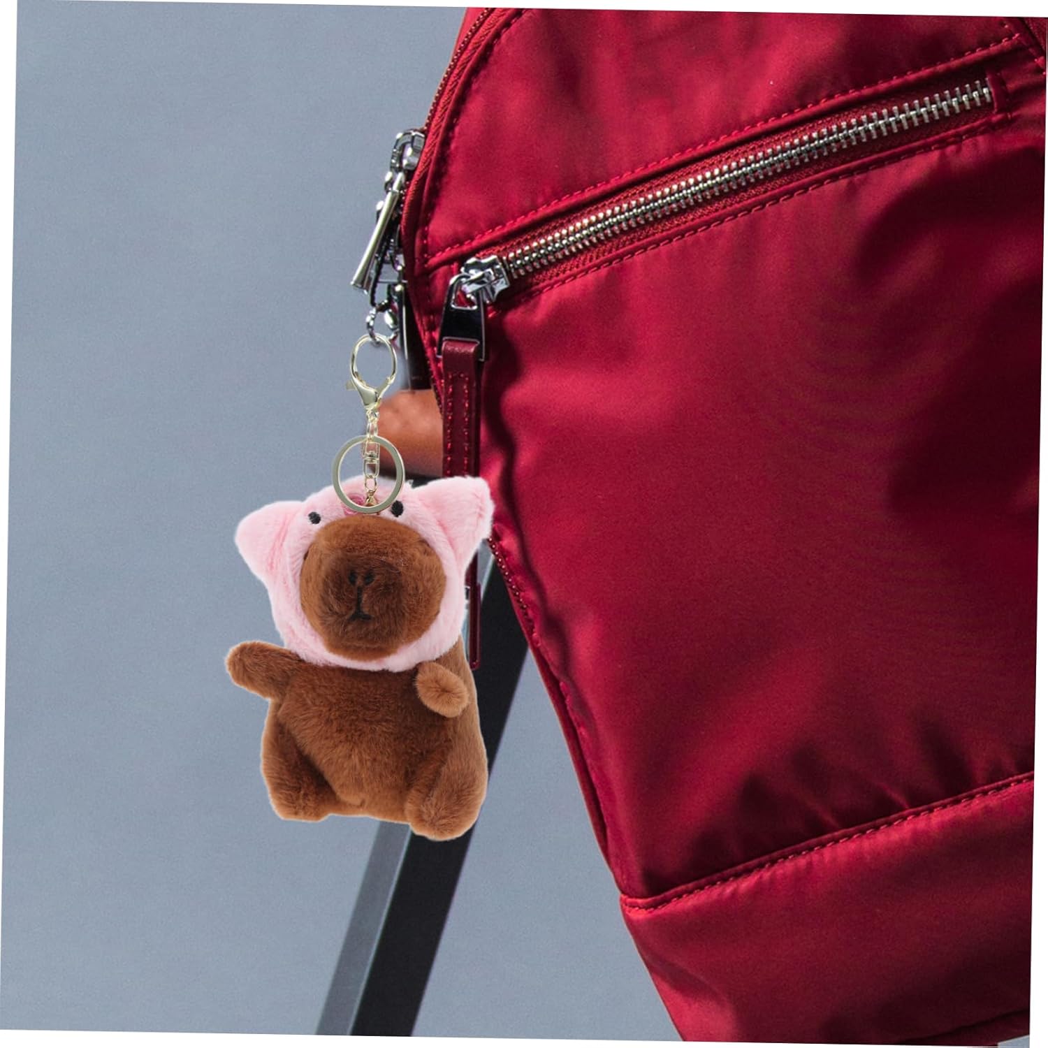 Cute Capybara Keychain Plush Animal Keyring for Women and Kids