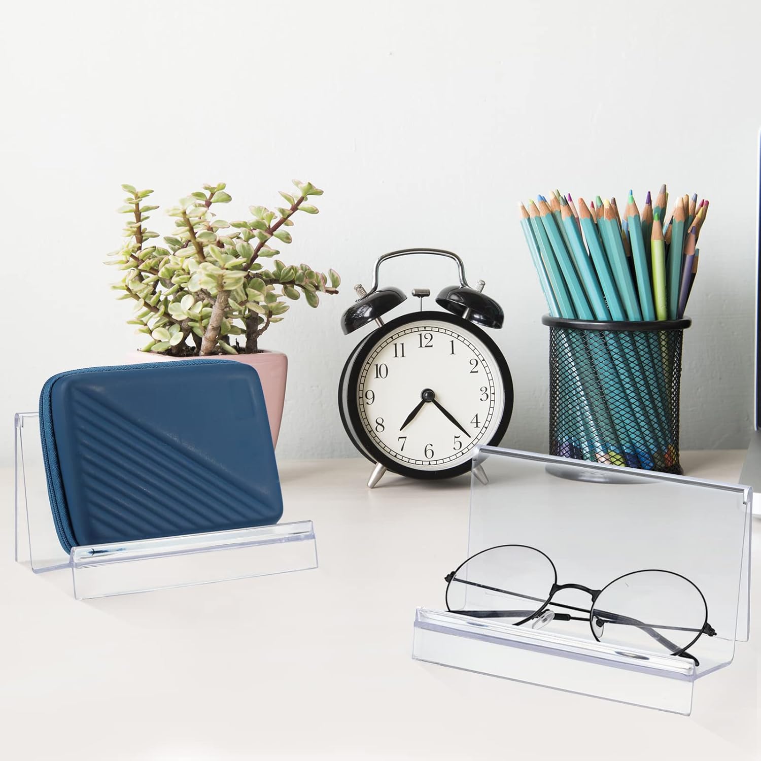 Qunclay 2 Pcs Clear Acrylic Purse Display Stand