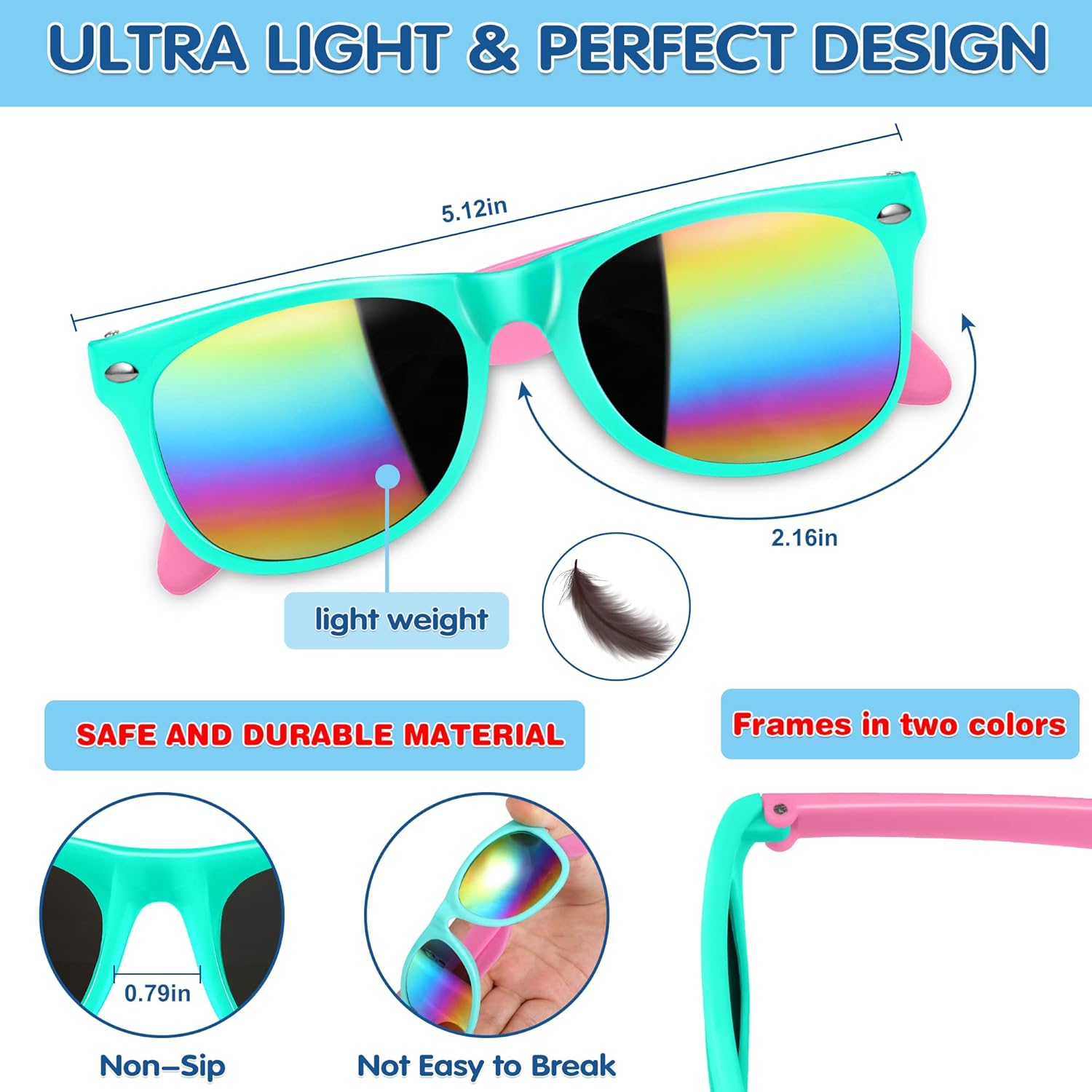 GINMIC Kids Sunglasses Bulk Party Favors 12 Pack