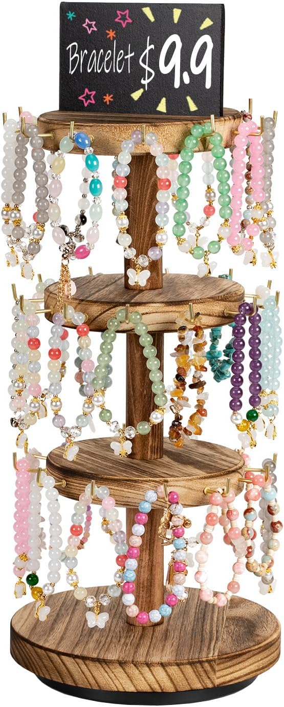 Pinzoveco 3 Tier Rotating Bracelet Holder