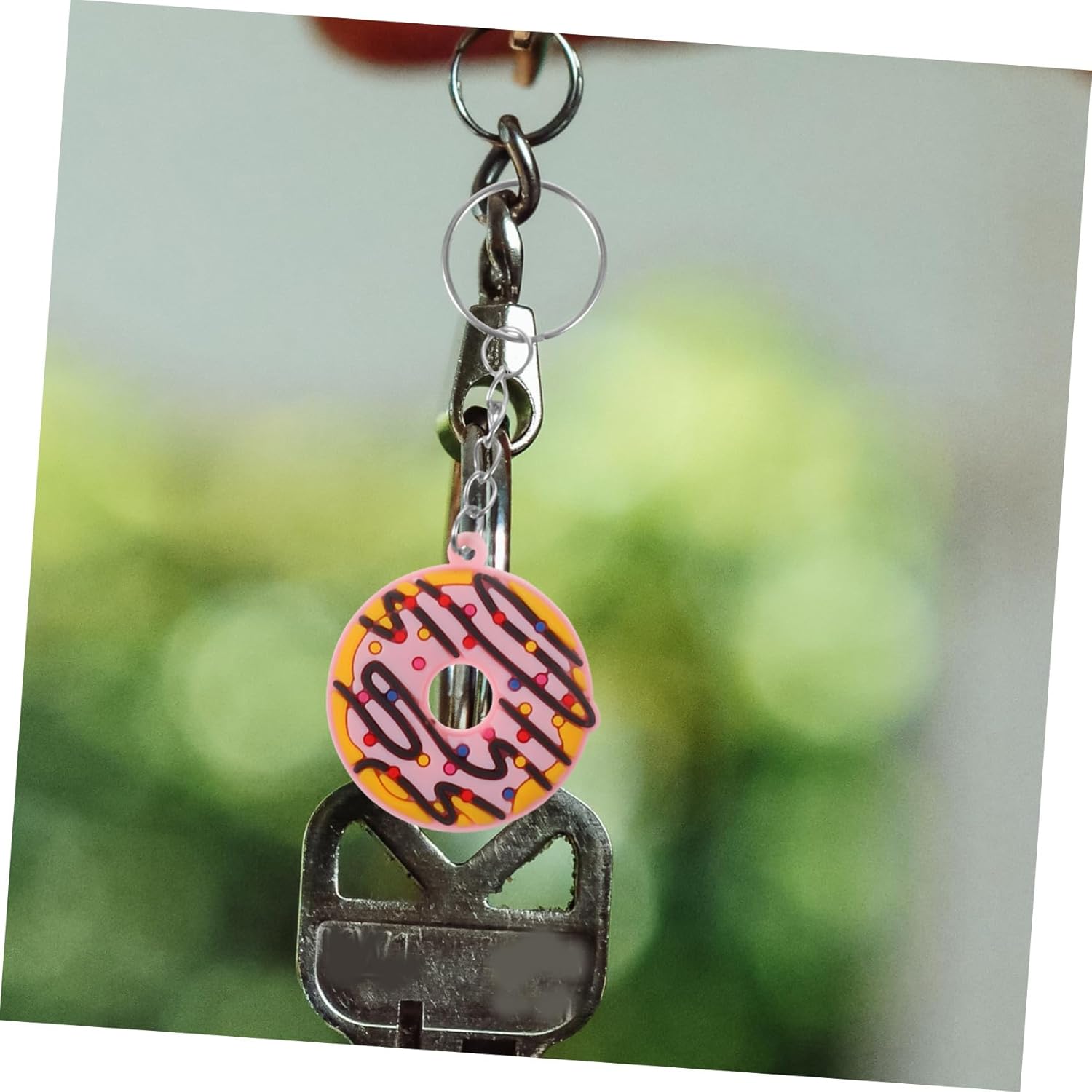 BESPORTBLE 12Pcs Cute Donut Design Keychain