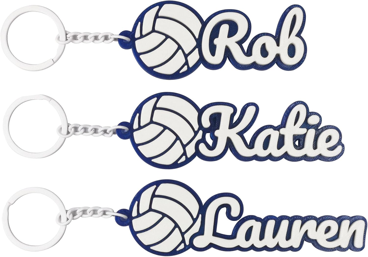 Personalized Volleyball Keychain Backpack Charms