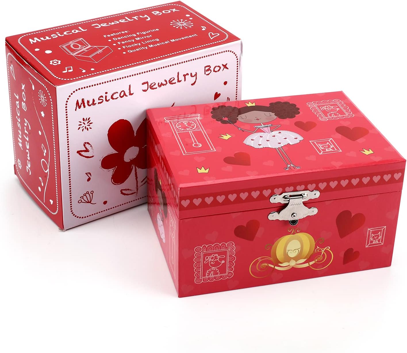 Musical Jewelry Box for Kids with Spinning Princess