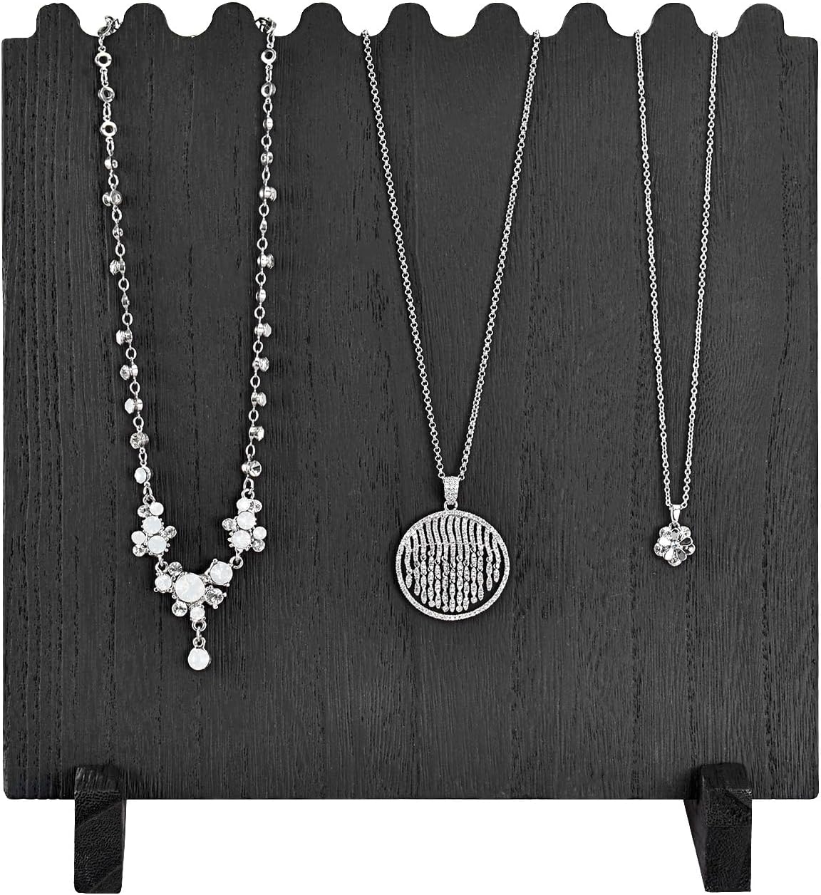MOOCA Wooden Necklace Display Stand for 8 Pieces Black