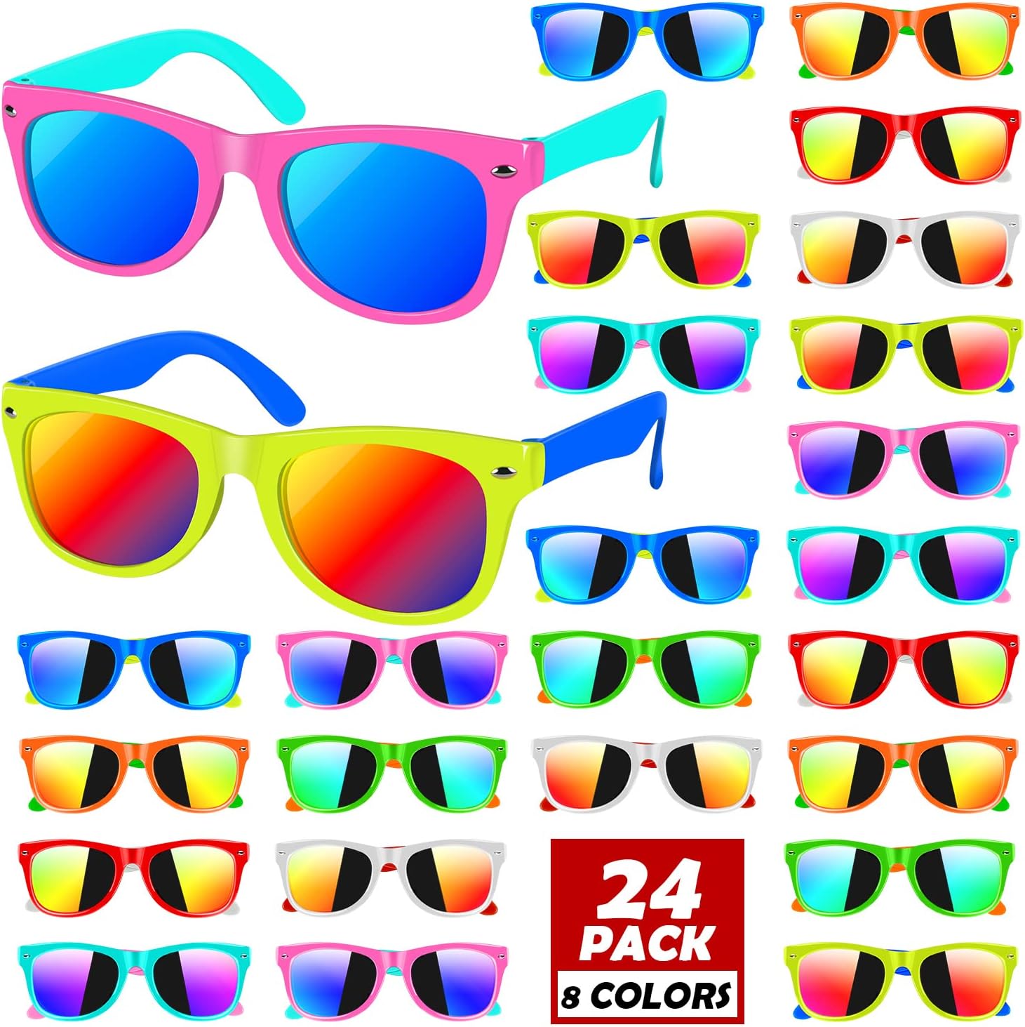24 Pack Kids Sunglasses with UV400 Protection