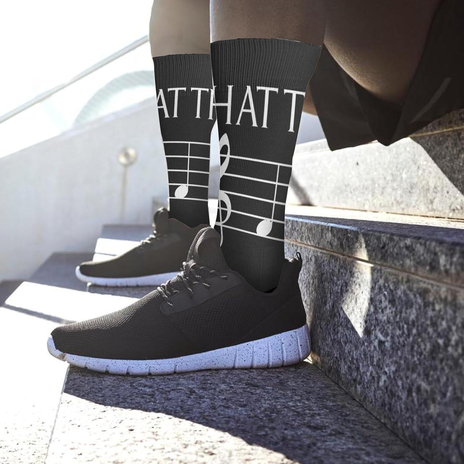 Musical Note Thigh High Socks for Boys and Girls