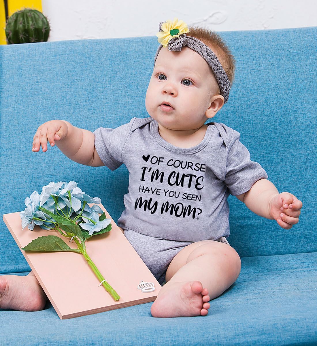 UNIFACO Unisex Baby Funny Saying Outfit Bodysuit Romper 0-18M