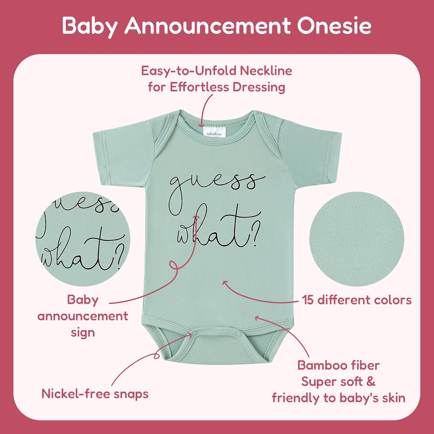 Guess What Pregnancy Announcement Bodysuit for Baby
