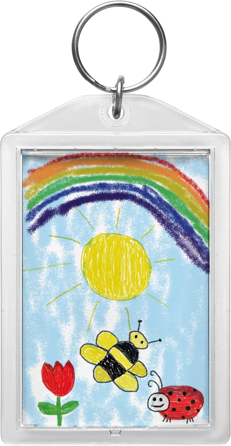 Acrylic Snap-in Photo Keychains with Two Inserts