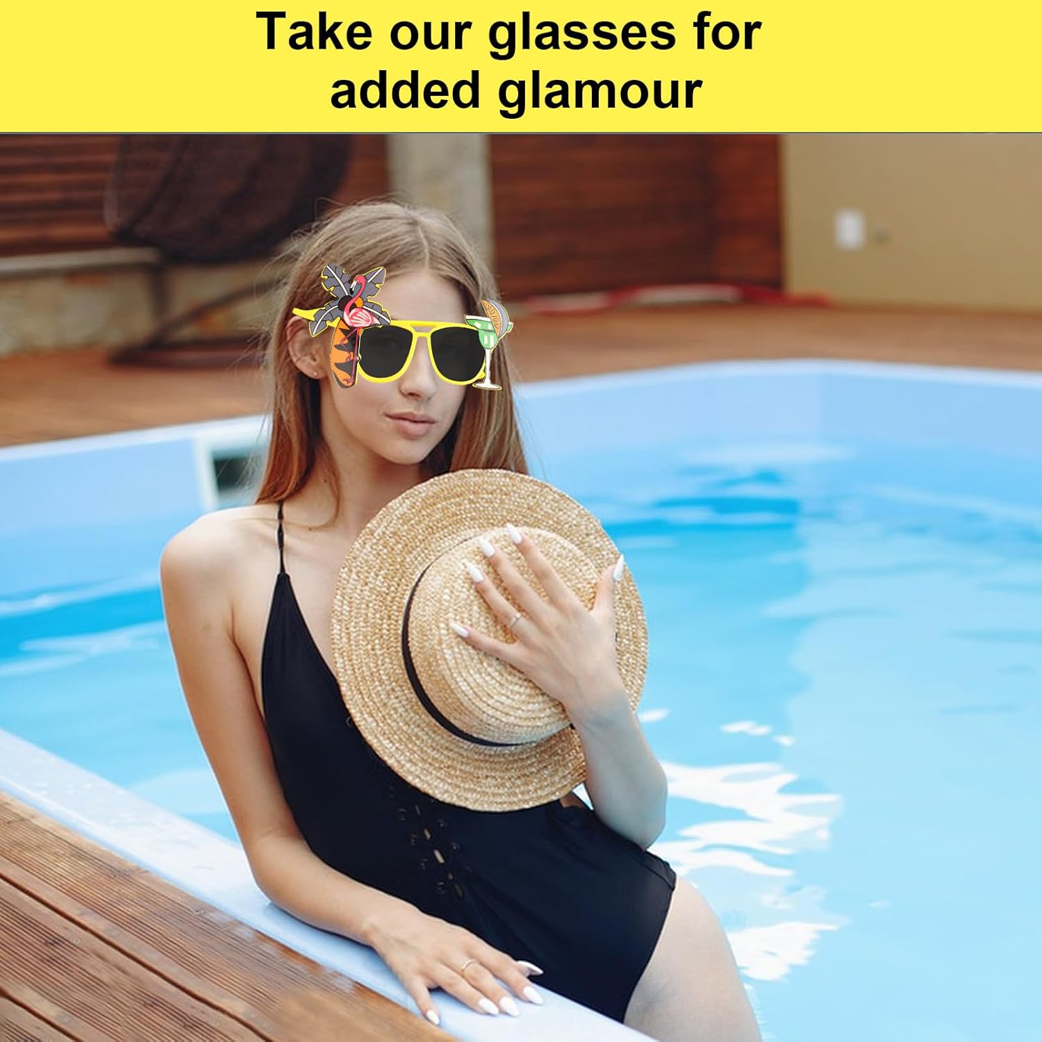 2 Pcs Luau Party Sunglasses with Pineapple Design