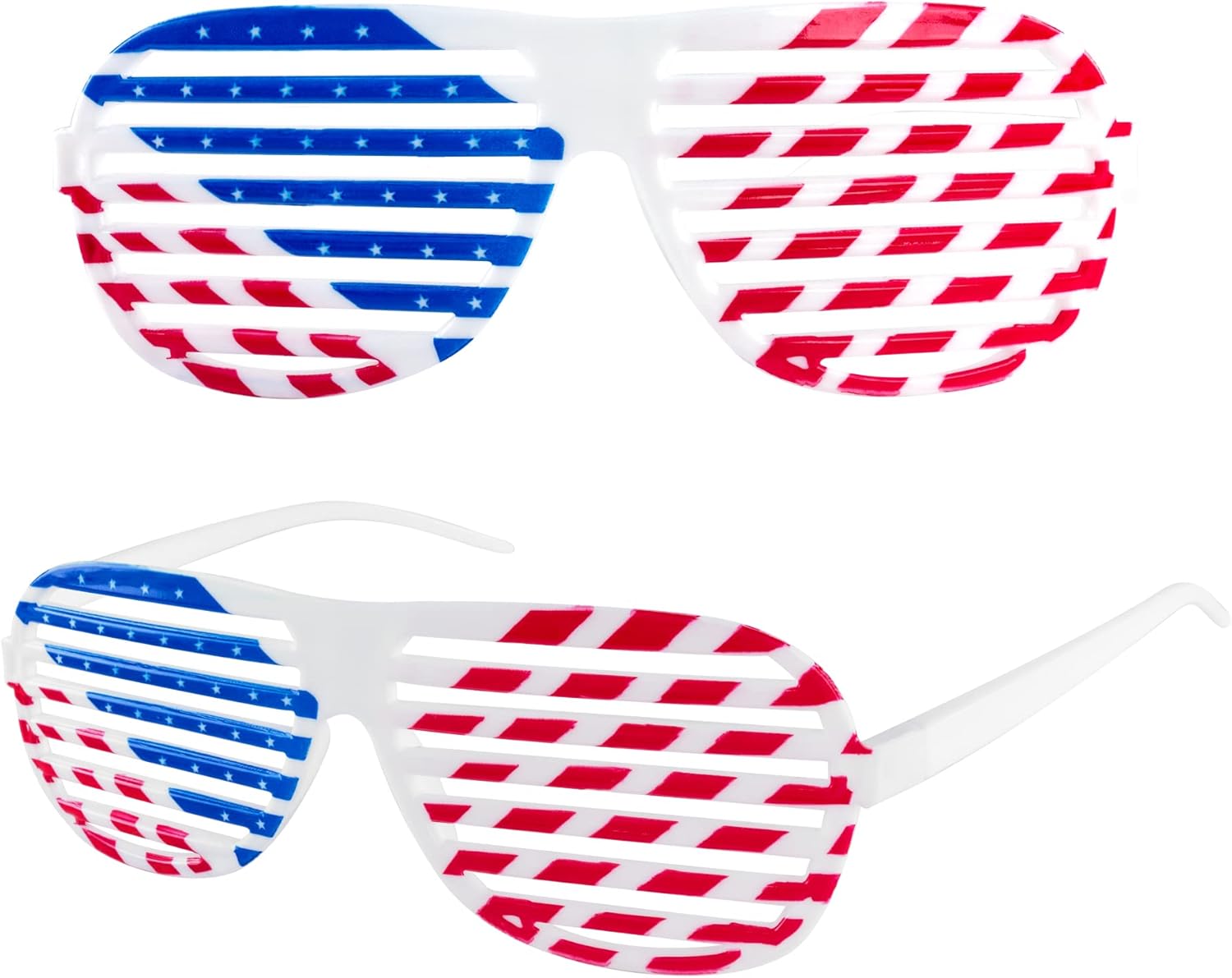 American Flag Plastic Shutter Sunglasses 12 Pairs