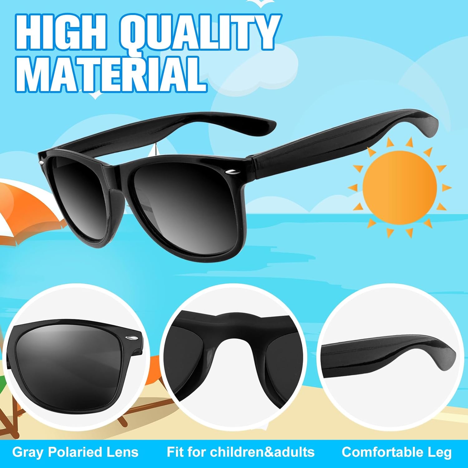 ASTARON 12 Pack Neon Sunglasses for Parties