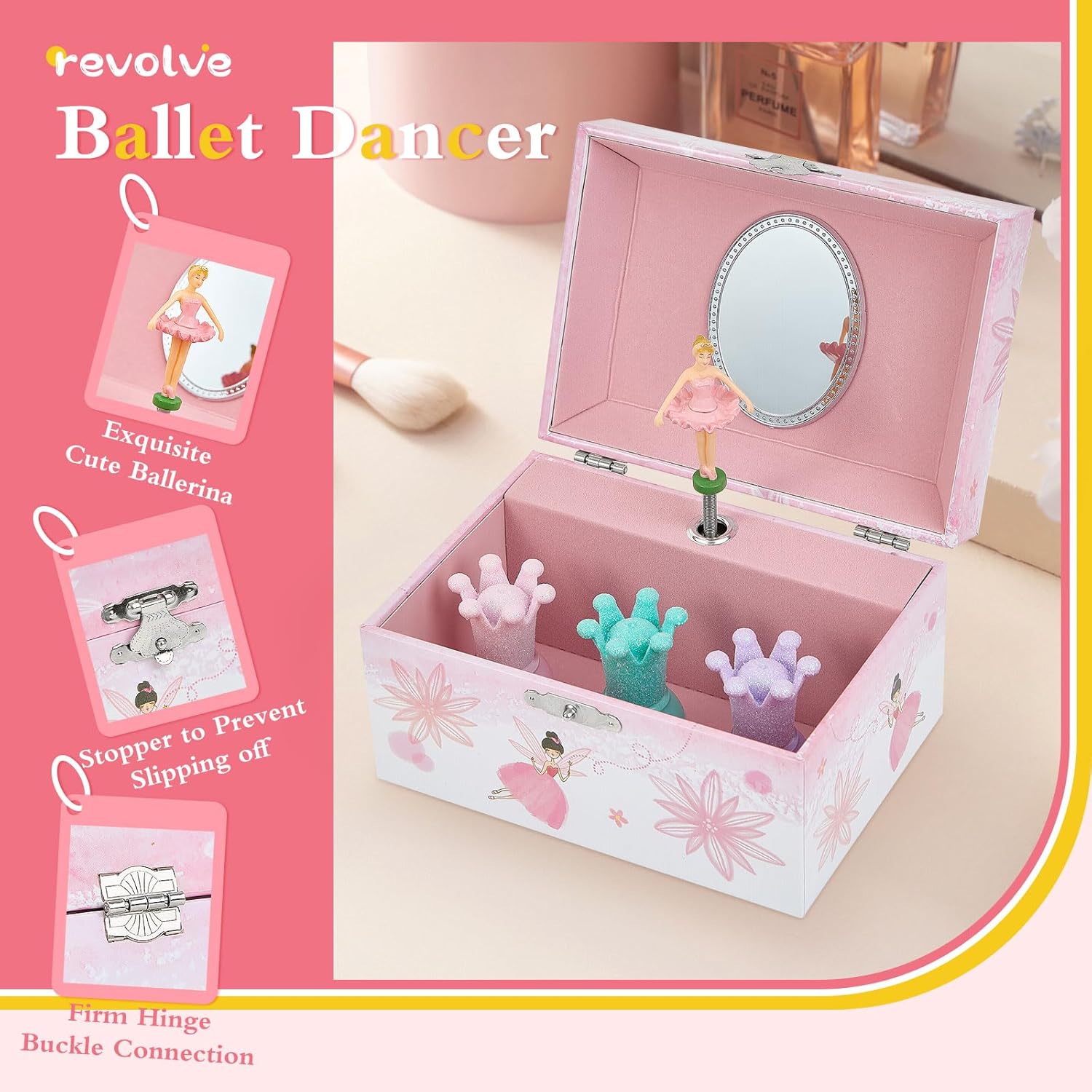 Girls Music Jewelry Box with Spinning Doll