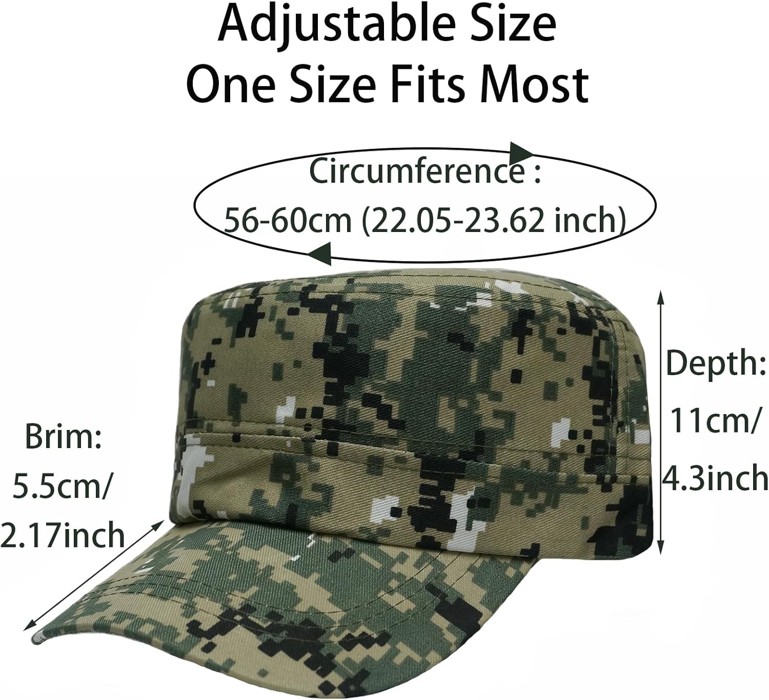 6 Pcs Adjustable Camouflage Military Hats for Kids