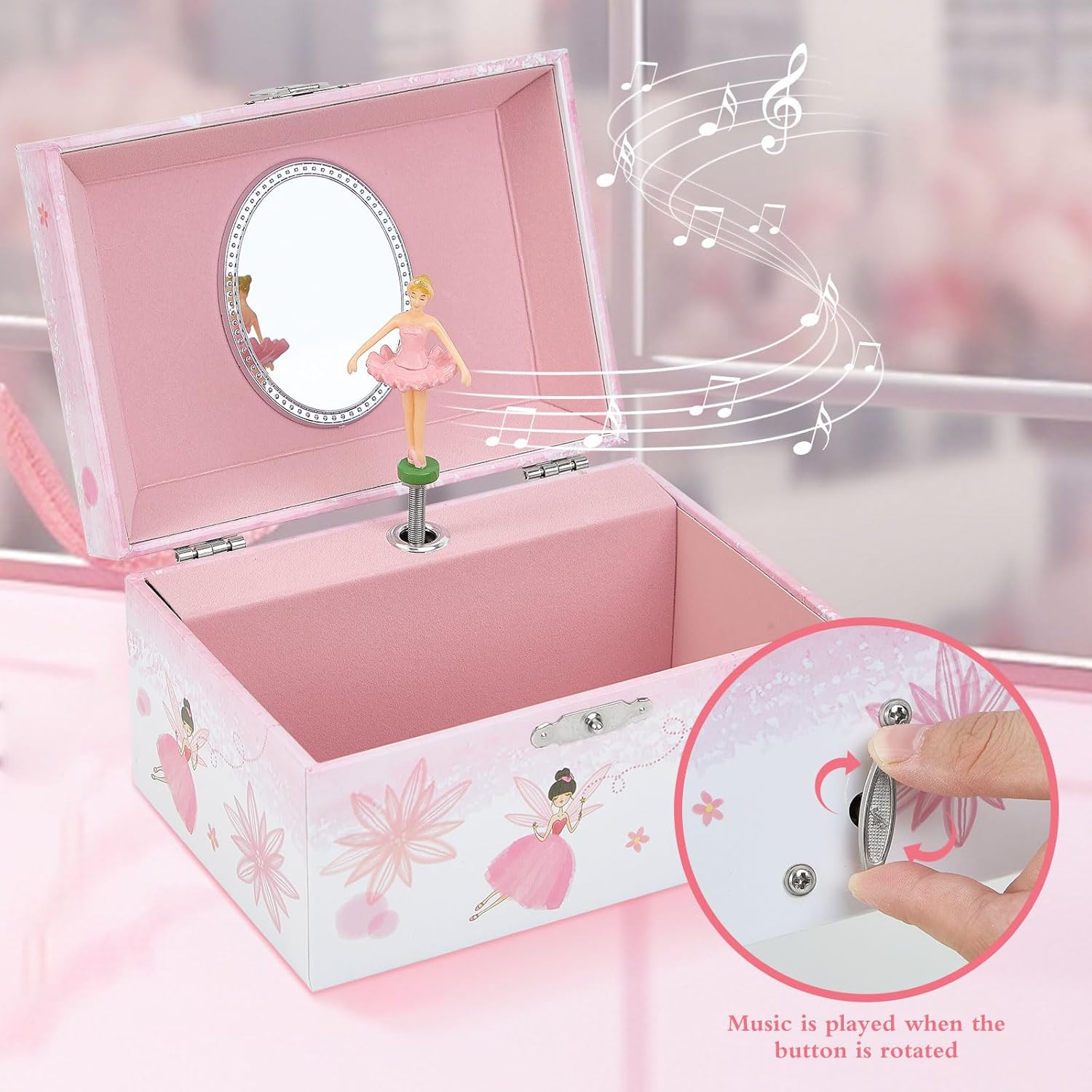 Girls Music Jewelry Box with Spinning Doll