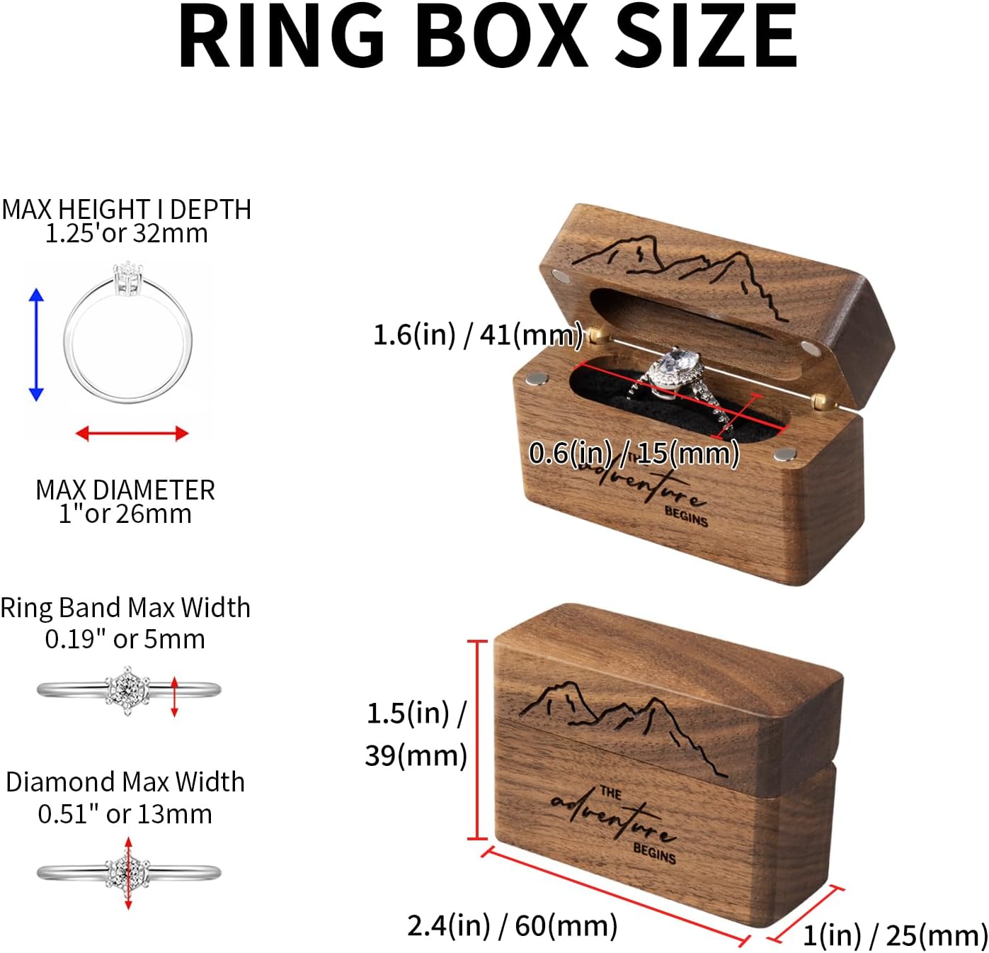 Wislist Ring Bearer Box for Wedding Ceremony