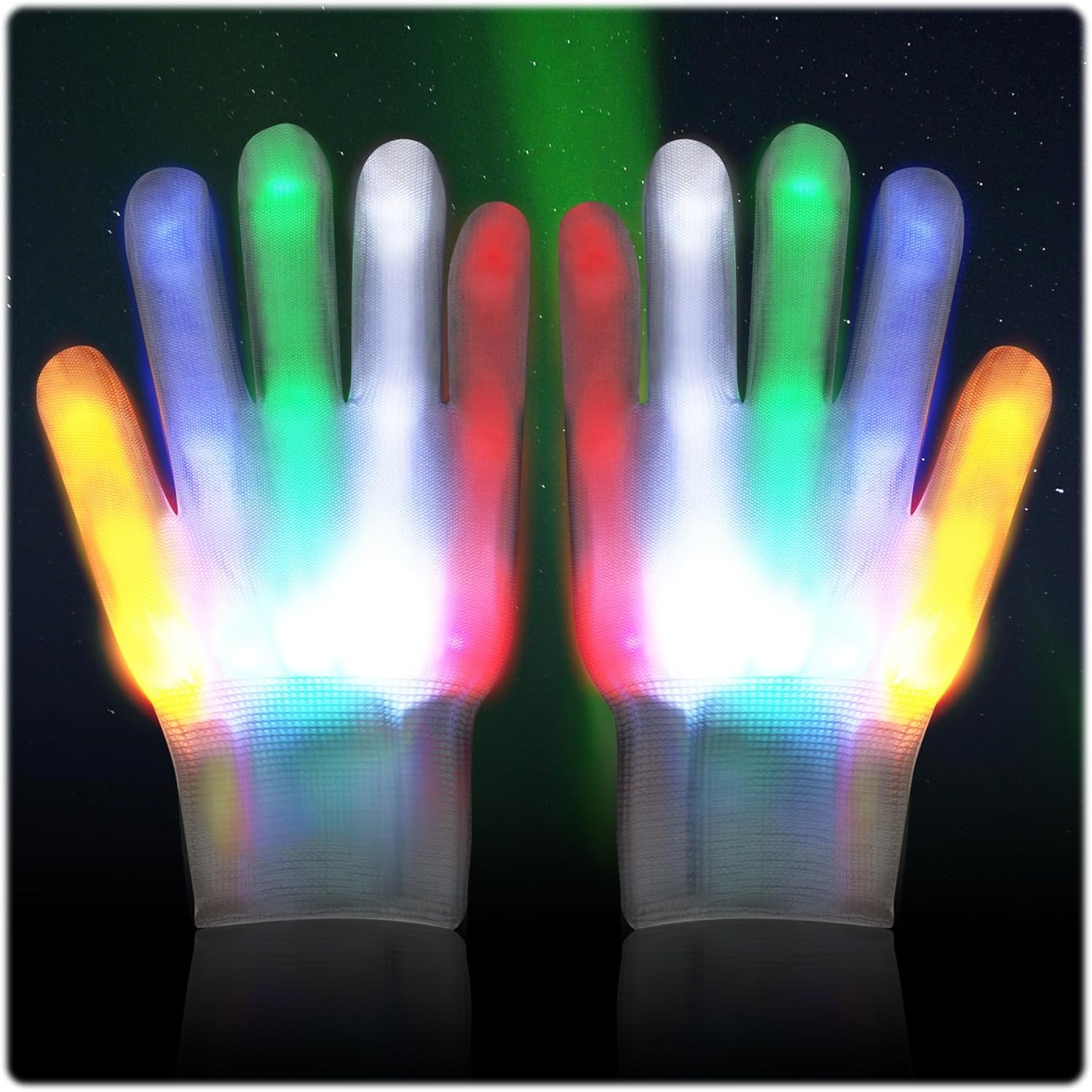 Rainbow LED Gloves for Kids Cool Toy Party Gift