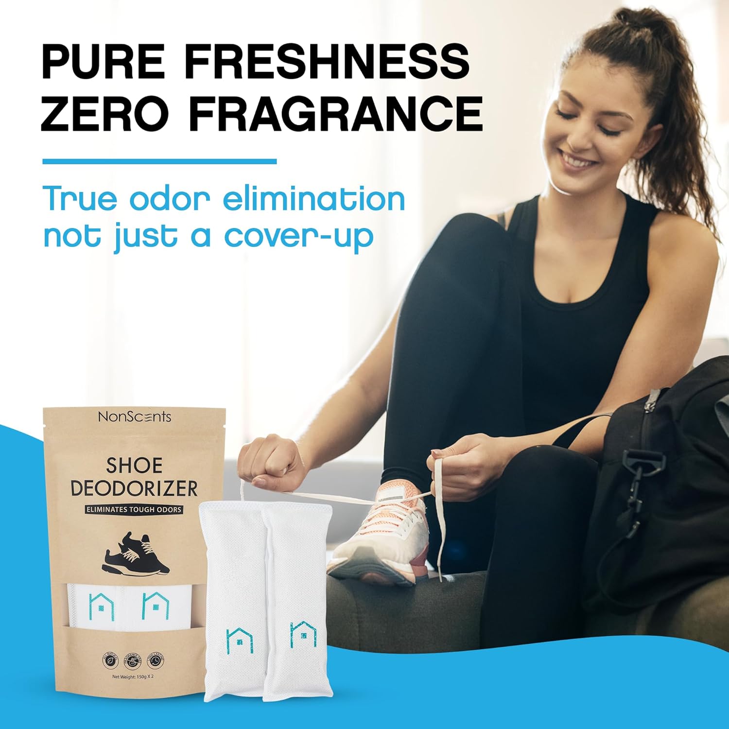 NonScents Shoe Deodorizer 2-Pack Odor Eliminator