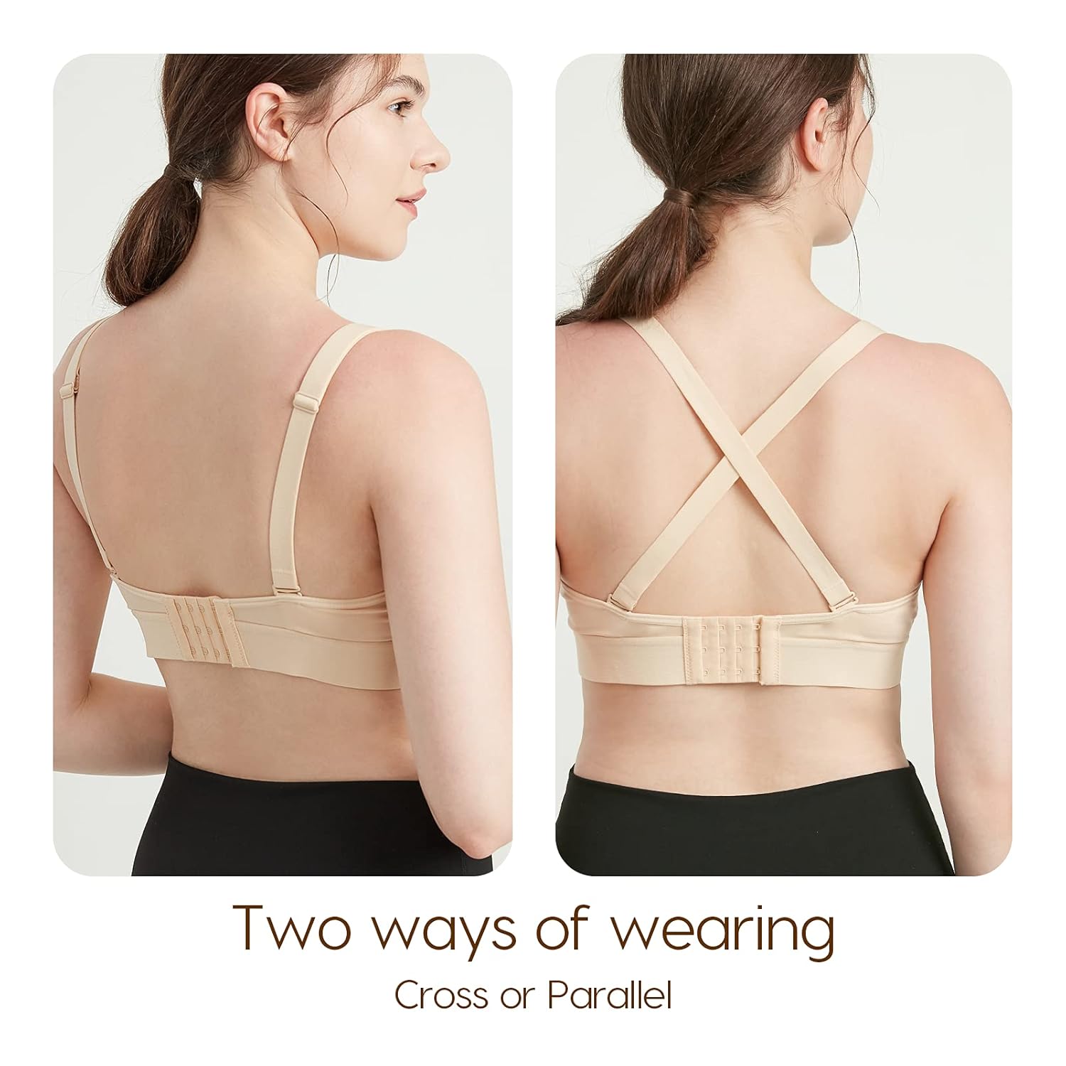 Lupantte Hands Free Pumping Bra 2 Pack for Women
