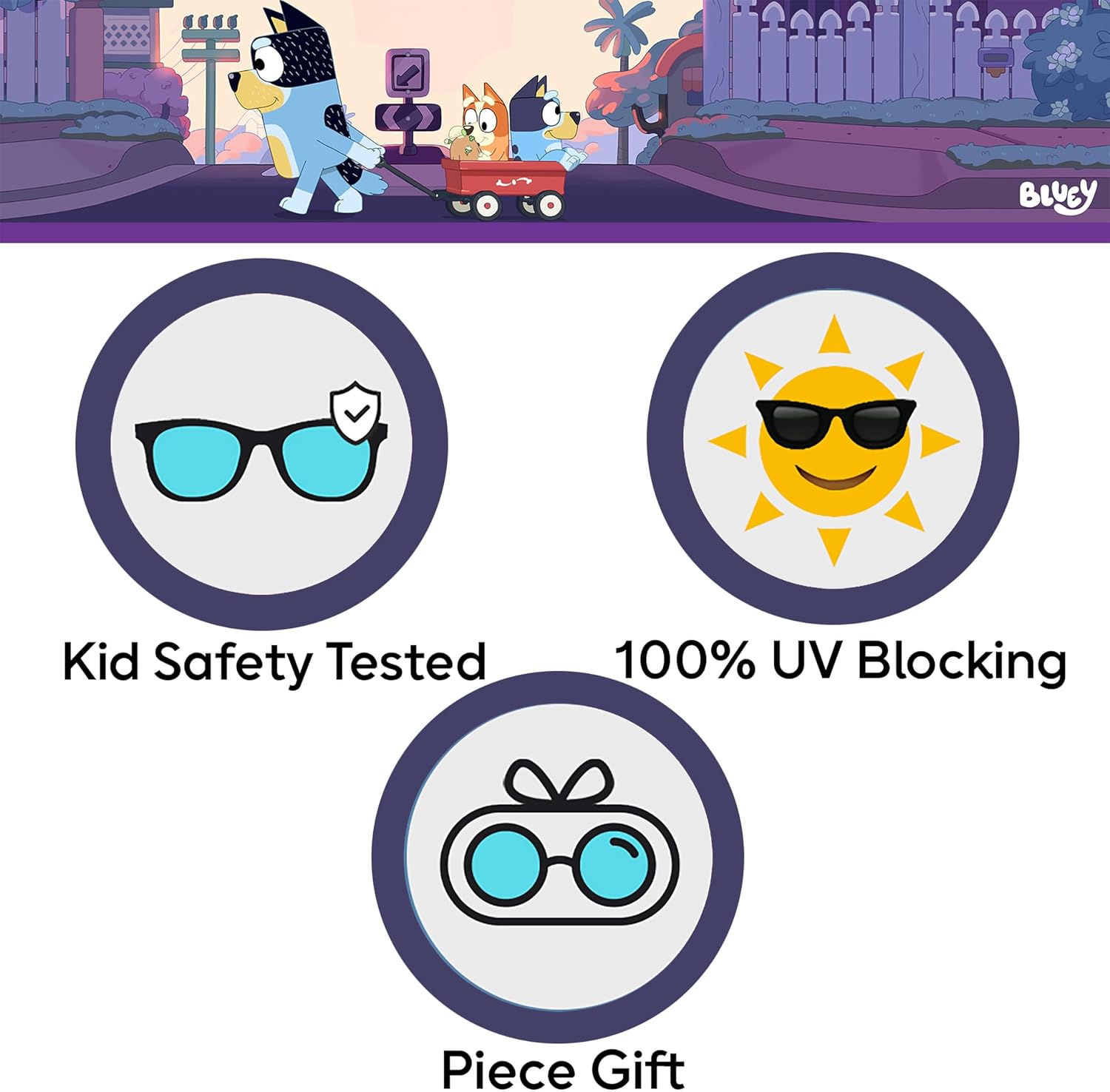 Bluey Toddler Cateye Sunglasses with UV Protection