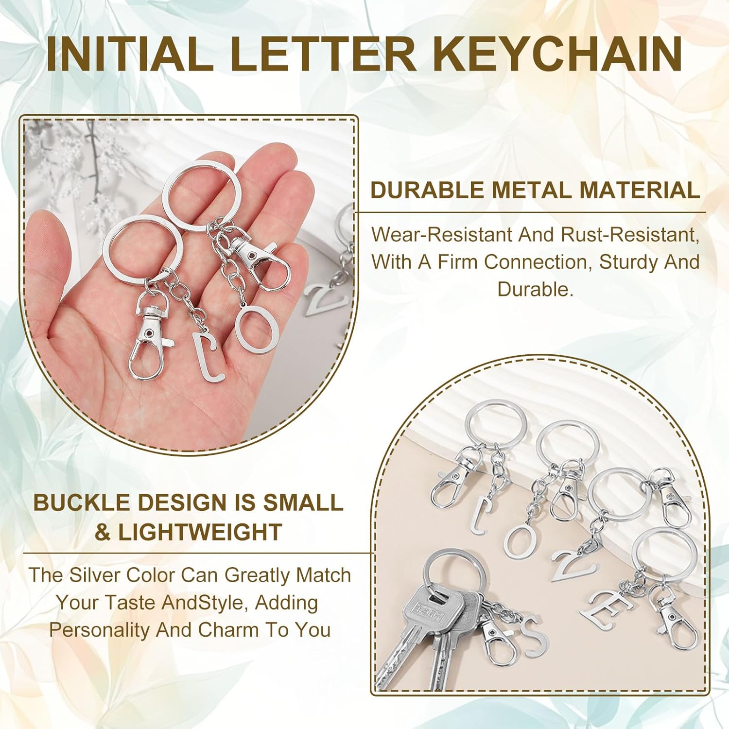 PATIKIL Initial Letter Keychain for Men Women Party Gifts