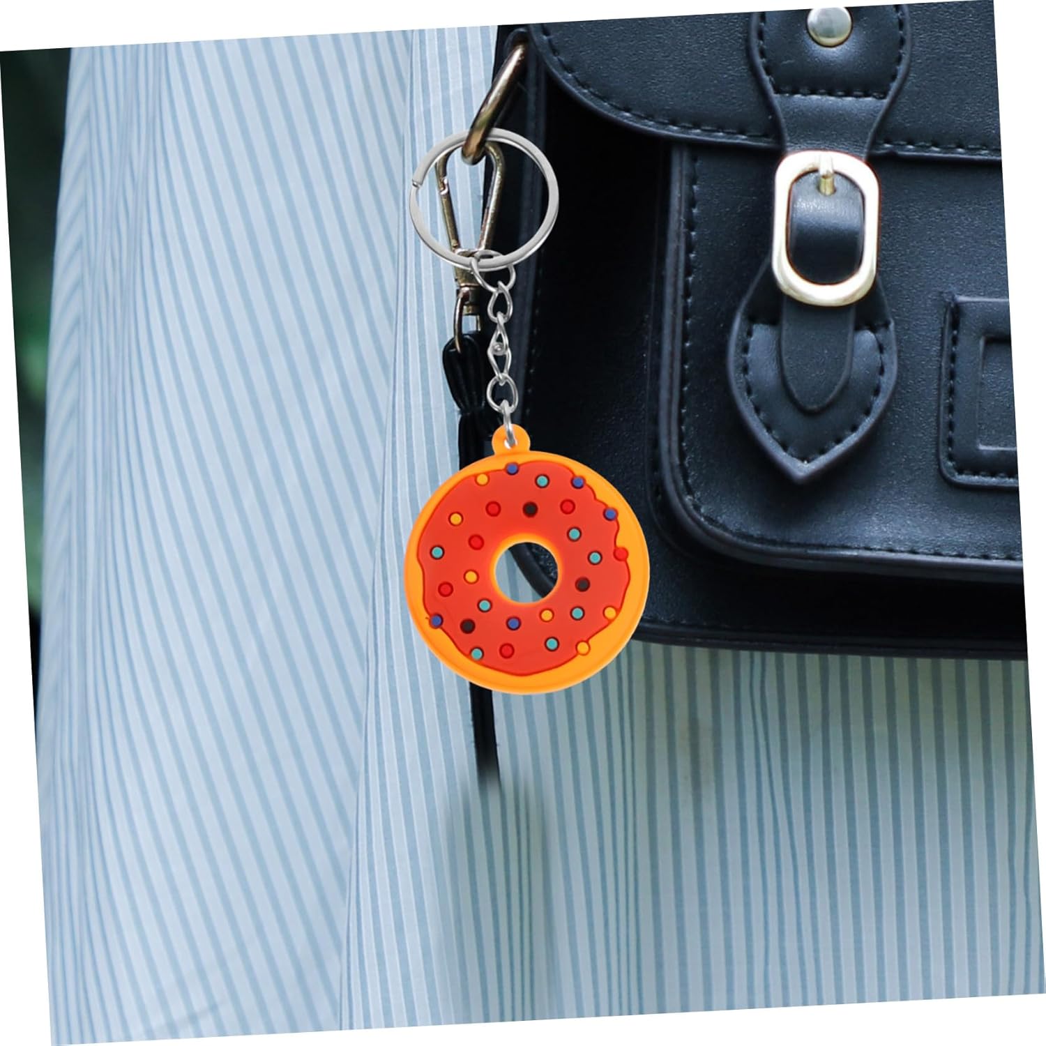 BESPORTBLE 12Pcs Cute Donut Design Keychain