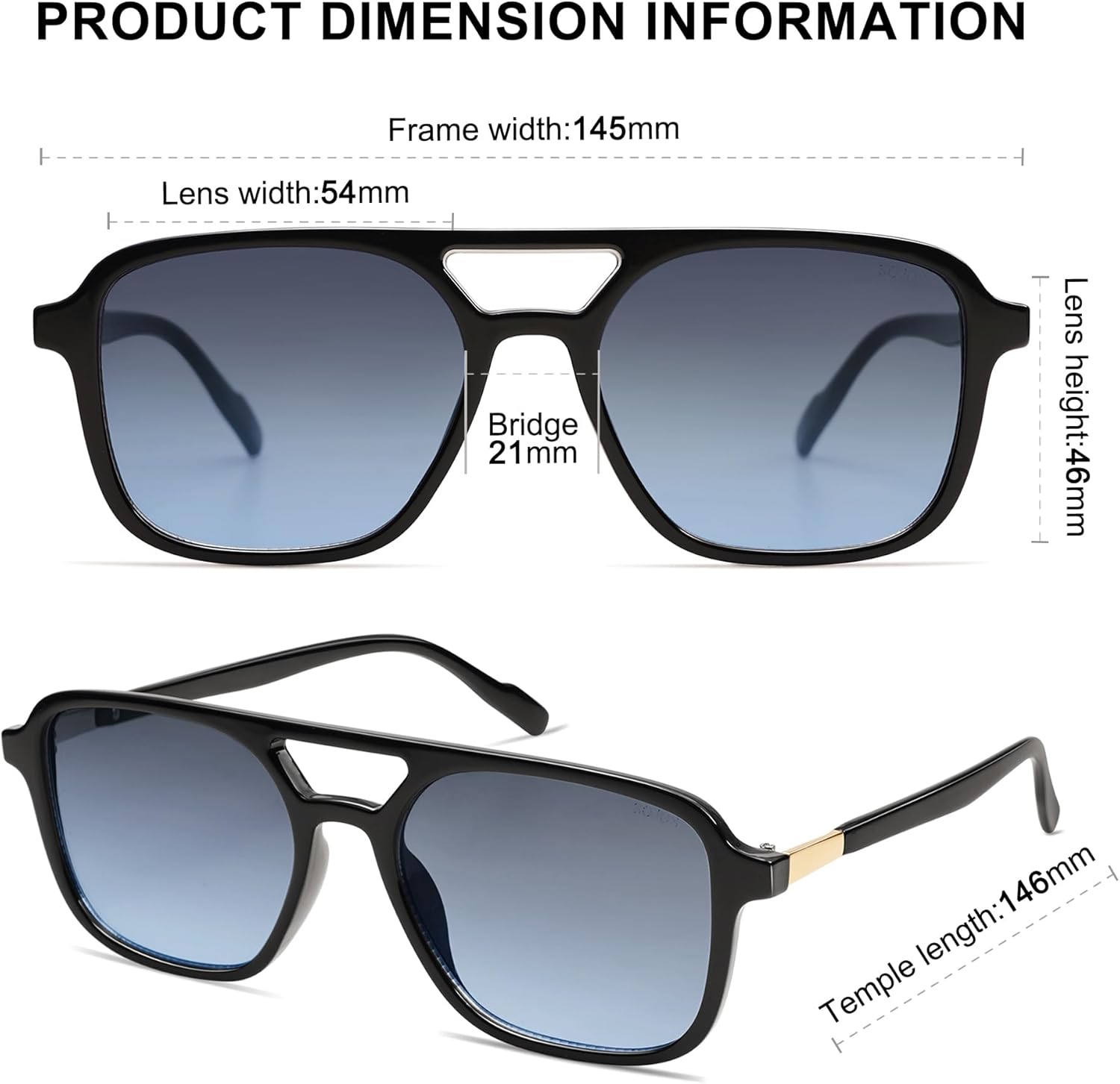 SOJOS Retro Aviator Sunglasses for Women Men 1