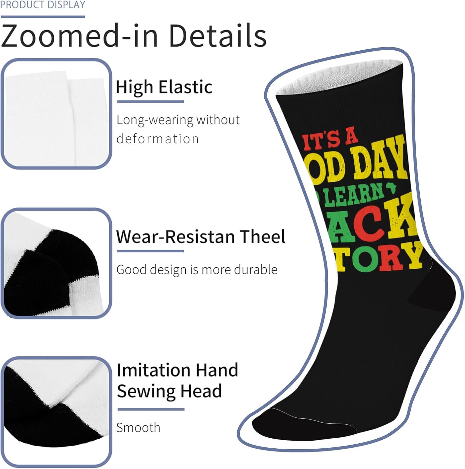 Funny Black History Month Socks for Boys and Girls