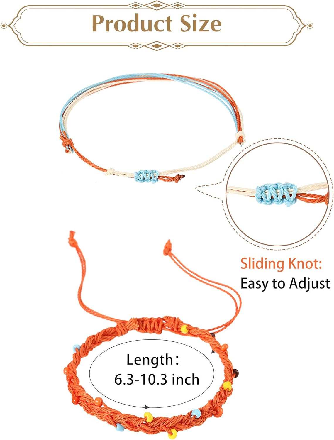 Hicarer 21 Piece Surfer Wave Bracelet Set