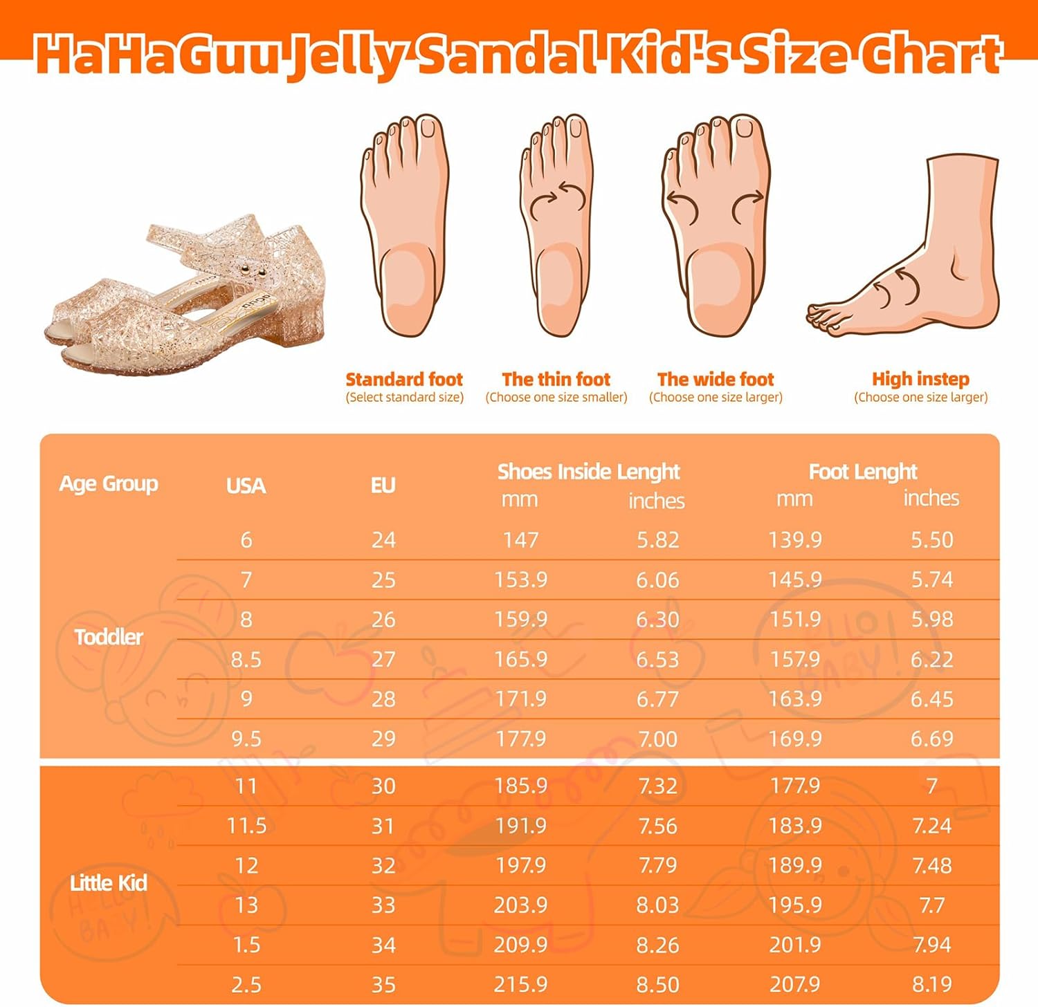 HaHaGuu Princess Jelly Flats Shoes for Girls