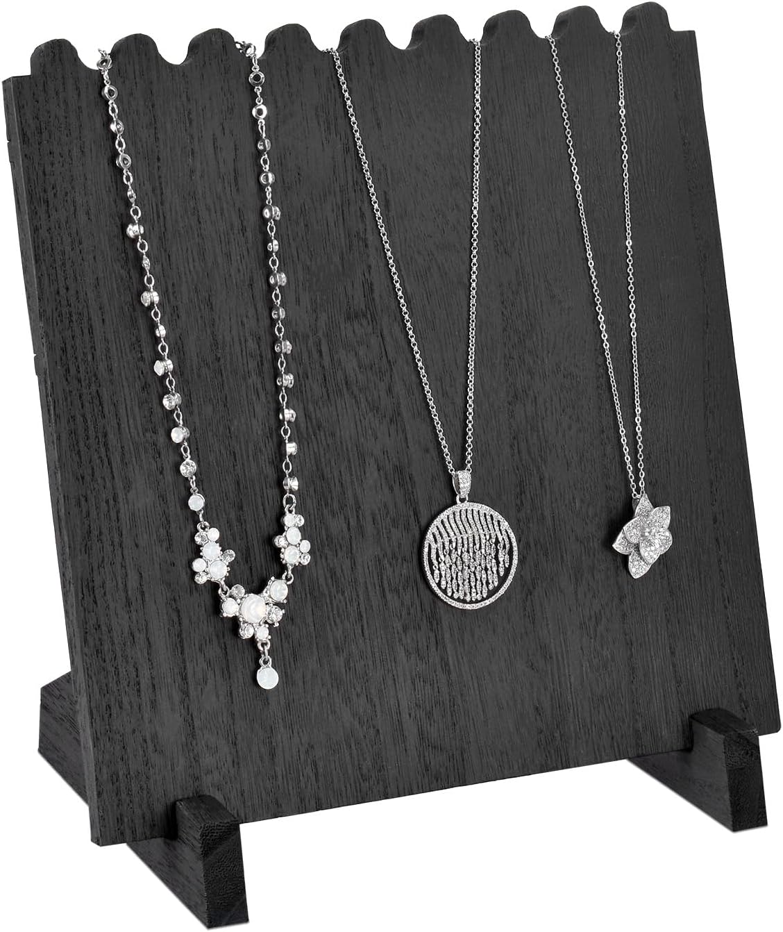 MOOCA Wooden Necklace Display Stand for 8 Pieces Black
