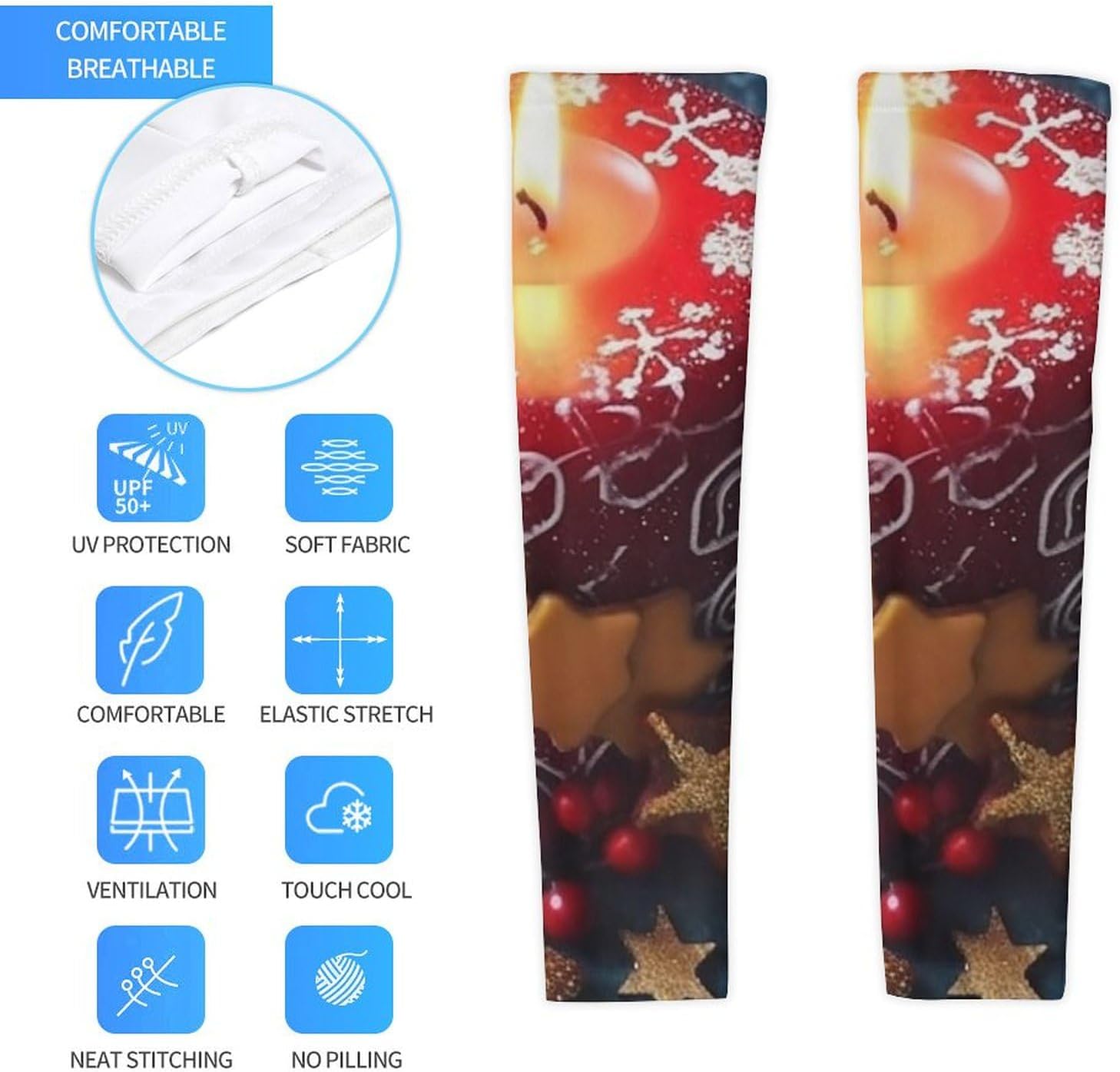 Cooling Compression Arm Sleeves for Men and Women