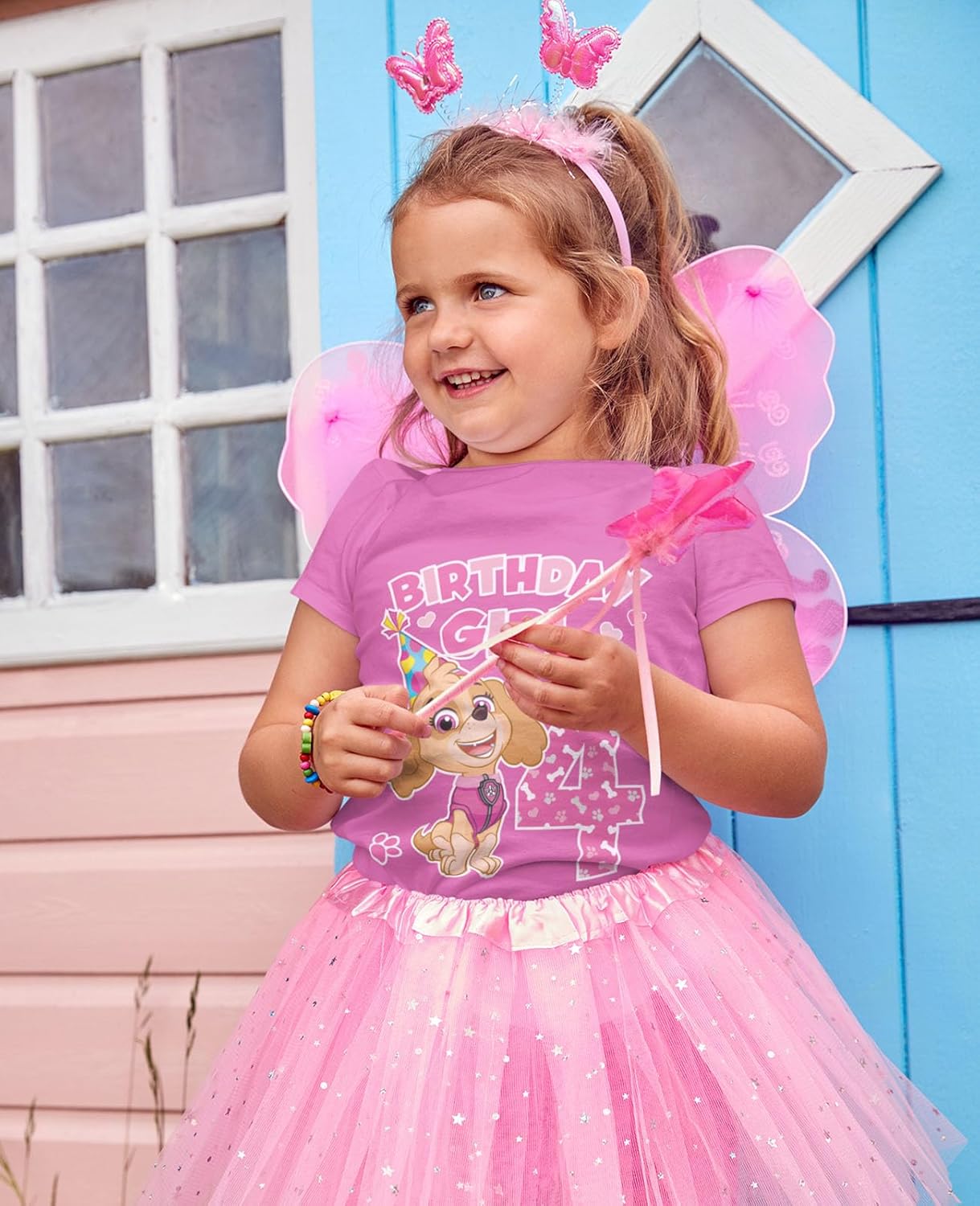 Skye Paw Patrol 4th Birthday Tee for 4 Year Old Girl